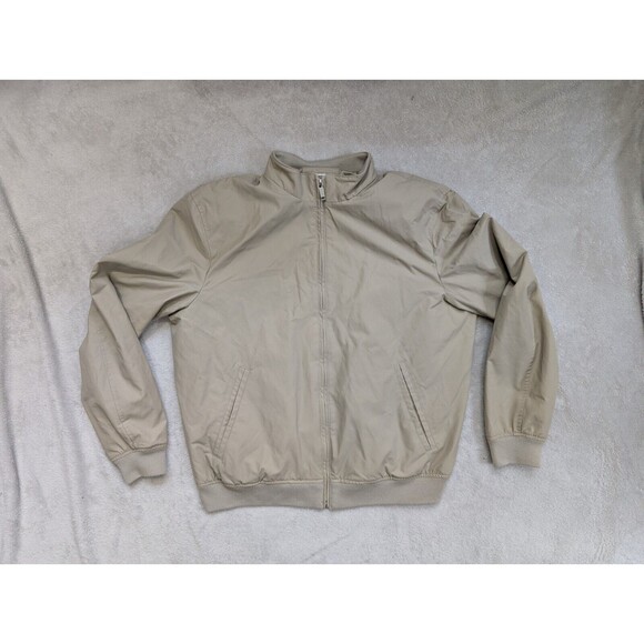 Zara Collection Tan Bomber Jacket Womens Size L Large Retro RN 77302 - Picture 1 of 11